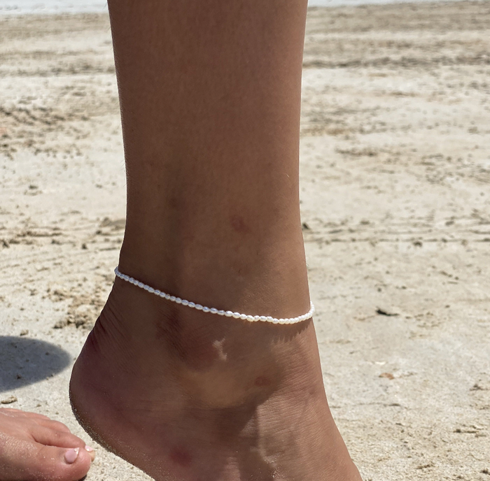 rice pearl anklet