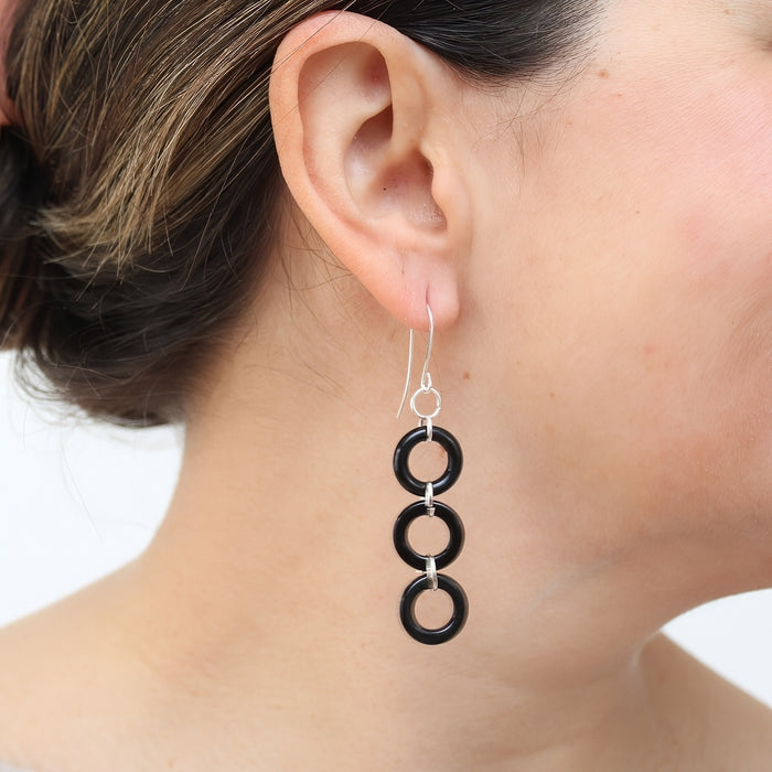 Midnight Link Statement Earrings