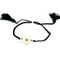 Midnight Sands Pearl Tassel Bracelet