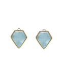 Minimalist Aquamarine Stud Earrings RE001