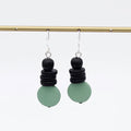 Mint and Black Dusk Earrings