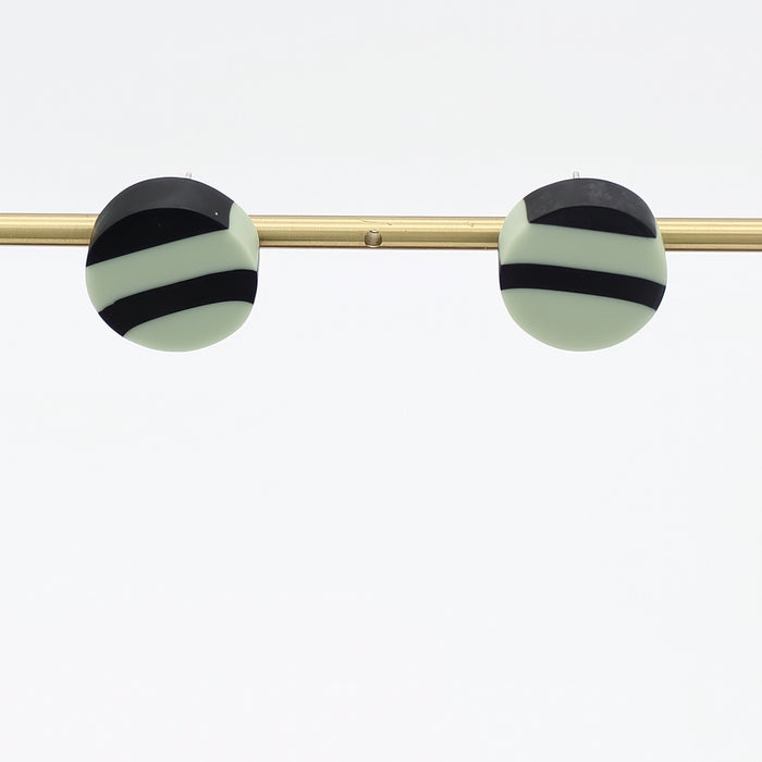 Mint and Black Striped Post