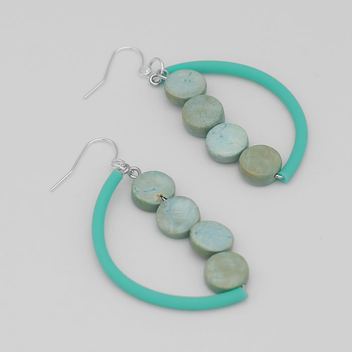 Mint Half Moon Dangle Earring - Sylca Designs - Chunky Jewelry