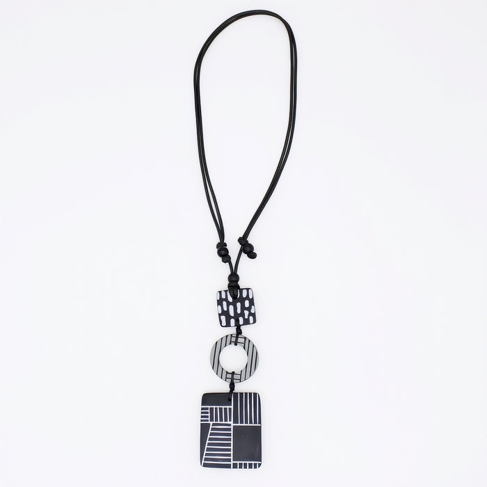 Monochromatic Geovibe Pendant Necklace