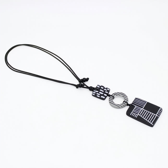 Monochromatic Geovibe Pendant Necklace