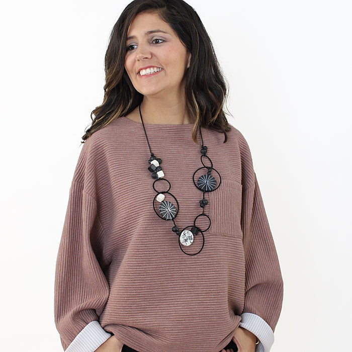 Monochromatic Hayden Disk Necklace - Sylca Designs - Chunky Jewelry