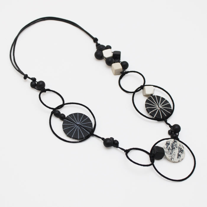 Monochromatic Hayden Disk Necklace - Sylca Designs - Chunky Jewelry