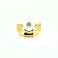 gold staircase to the moon pearl ring