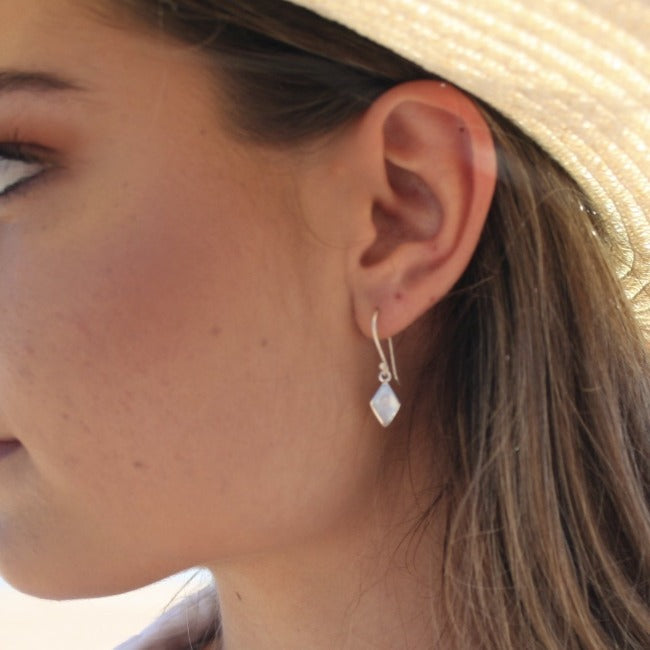 moonlight diamond mother of pearl hook earrings