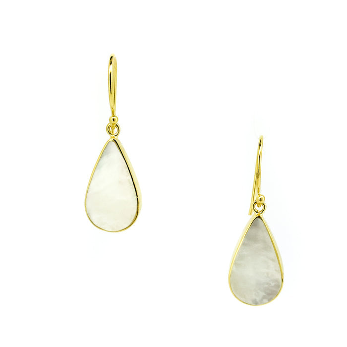 Large gold vermeil pearl drop earrings inspired by morning dew and coastal Australian style