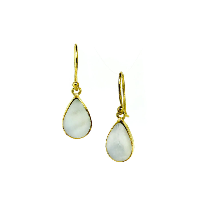 Morning Dew Drop Earrings Gold Medium | Gold Vermeil Pearl Earrings Australia