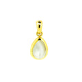 Morning Dew Drop Pendant in gold vermeil featuring a delicate teardrop design inspired by the beauty of sparkling morning dew.