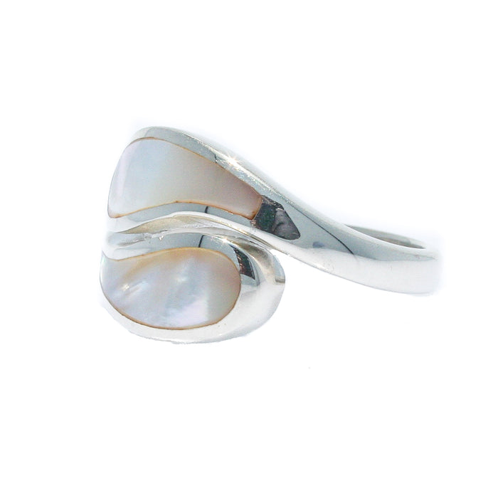 silver mother of pearl ring