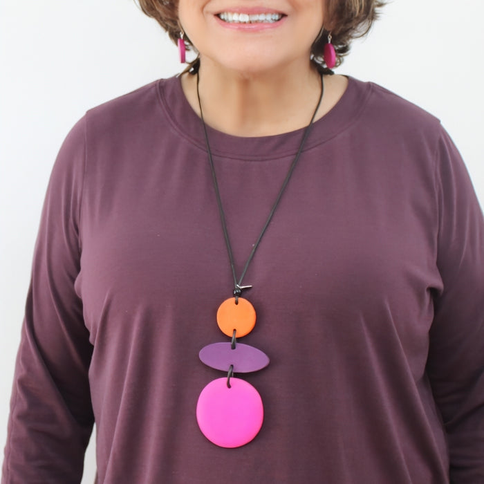 Multi Color Abstract Athena Necklace