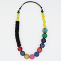 Multi-Color Anaya Wrapped Bead Necklace - Sylca Designs - Chunky Jewelry
