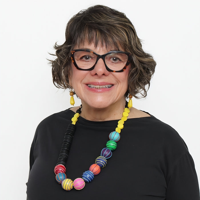Multi-Color Anaya Wrapped Bead Necklace - Sylca Designs - Chunky Jewelry