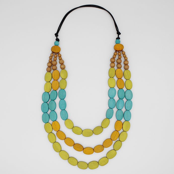 Multi Color Block Maya Necklace - Sylca Designs - Chunky Jewelry