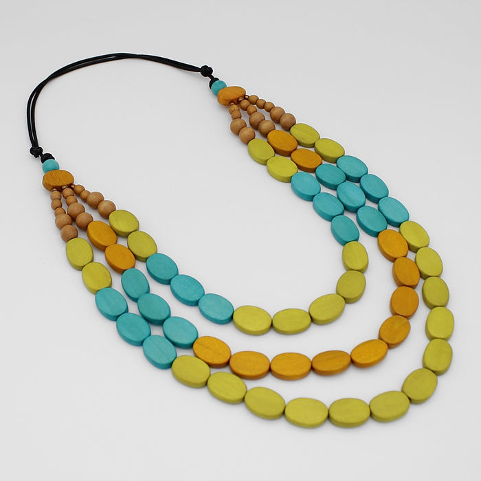 Multi Color Block Maya Necklace - Sylca Designs - Chunky Jewelry