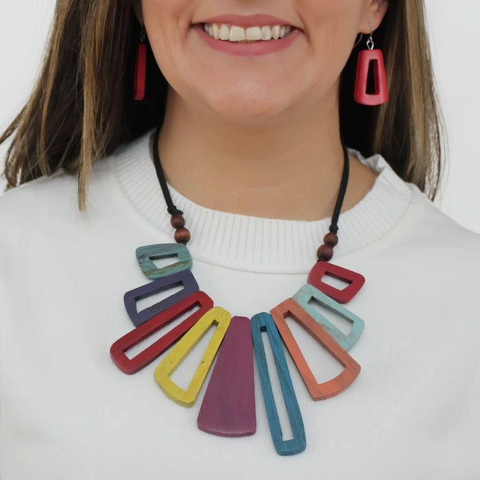 Multi Color Boho Bloom Necklace - Sylca Designs - Chunky Jewelry