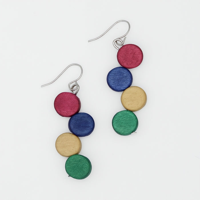 Multi Color Eva Dangle Earrings