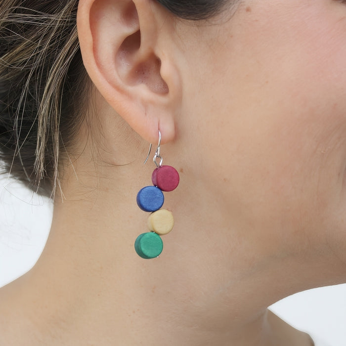 Multi Color Eva Dangle Earrings