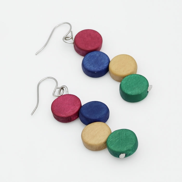 Multi Color Eva Dangle Earrings