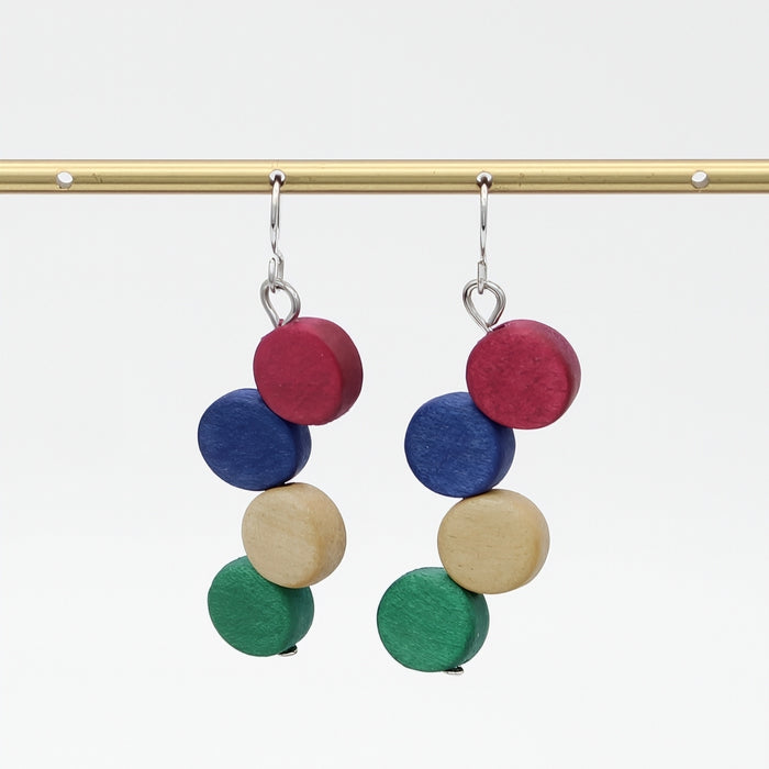 Multi Color Eva Dangle Earrings