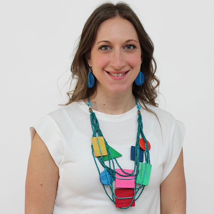 Multi Color Ginny Necklace - Sylca Designs - Chunky Jewelry