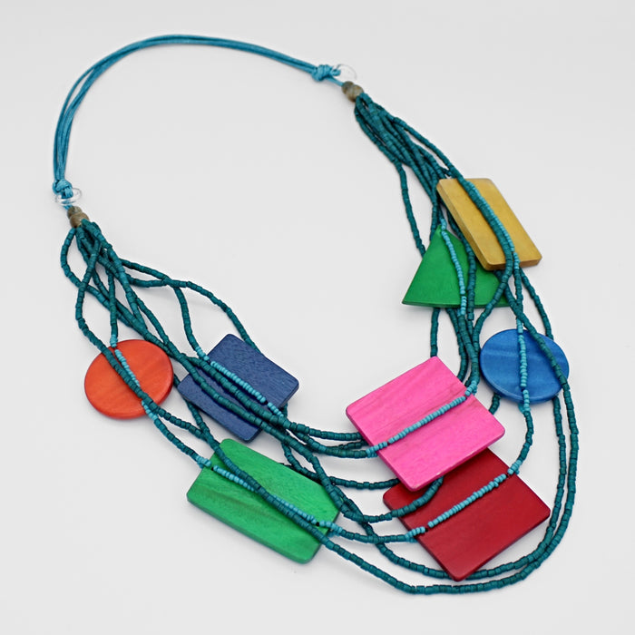 Multi Color Ginny Necklace - Sylca Designs - Chunky Jewelry