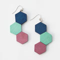 Multi Color Hexy Earrings - Sylca Designs - Chunky Jewelry