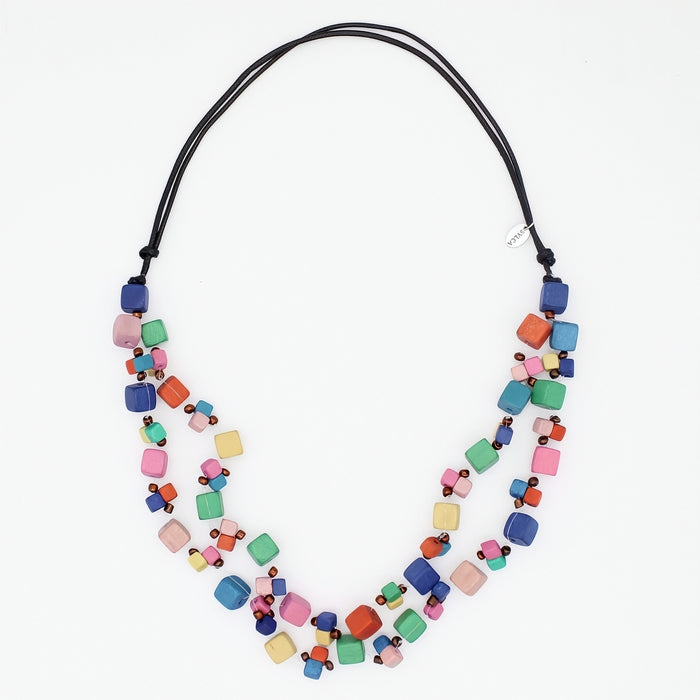Multi Color Lia Floating Bead Necklace