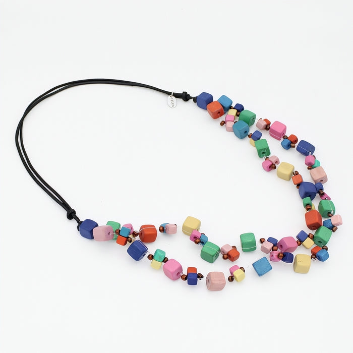 Multi Color Lia Floating Bead Necklace