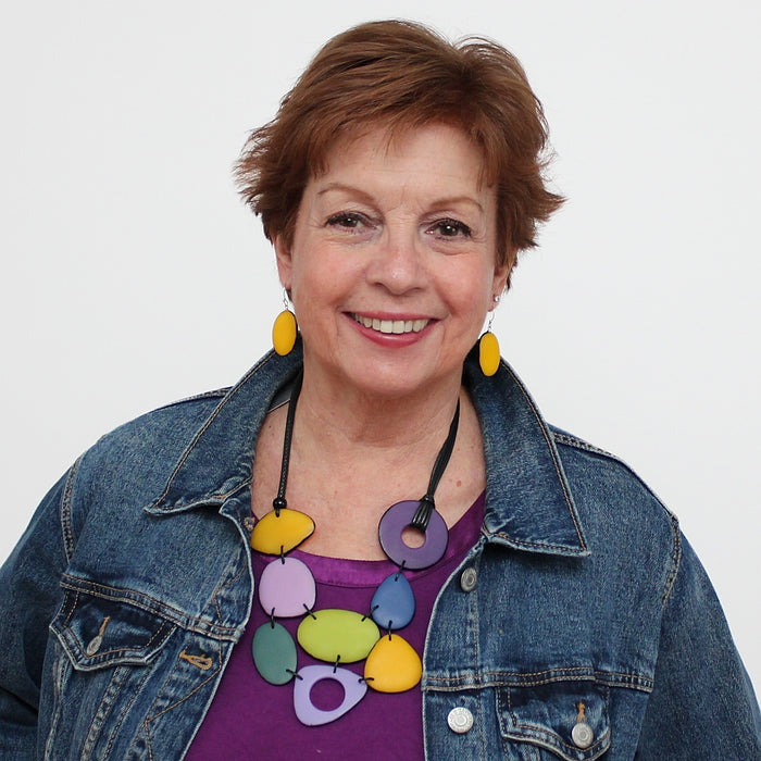 Multi Color Paisley Double Tier Necklace - Sylca Designs - Chunky Jewelry