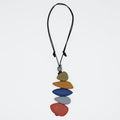 Multi Color StoneStack Statement Pendant Necklace - Sylca Designs - Chunky Jewelry