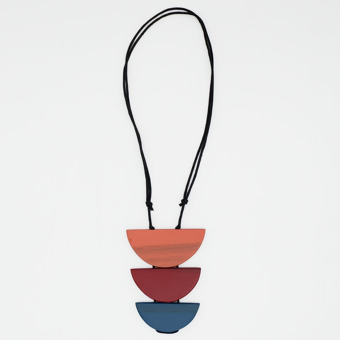 Multi Color Triple Moon Necklace - Sylca Designs - Chunky Jewelry