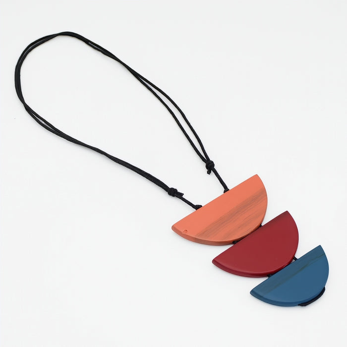 Multi Color Triple Moon Necklace - Sylca Designs - Chunky Jewelry