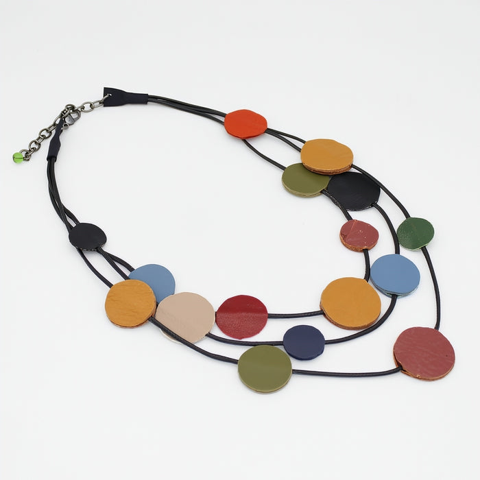 Multi-Color Waverly Leather Statement Necklace