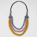 Multi-Color Wood Bead Cailee Statement Necklace - Sylca Designs - Chunky Jewelry