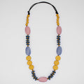 Multi-Color Wooden Tiggy Necklace - Sylca Designs - Chunky Jewelry