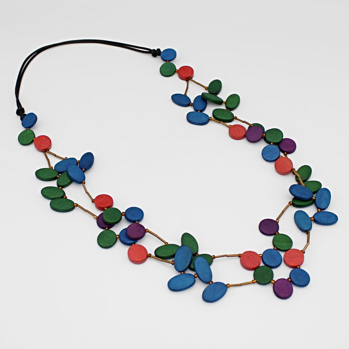 Multi Lizzie Petal Necklace - Sylca Designs - Chunky Jewelry
