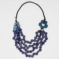 Multi Strand Cambridge Blue Necklace - Sylca Designs - Chunky Jewelry