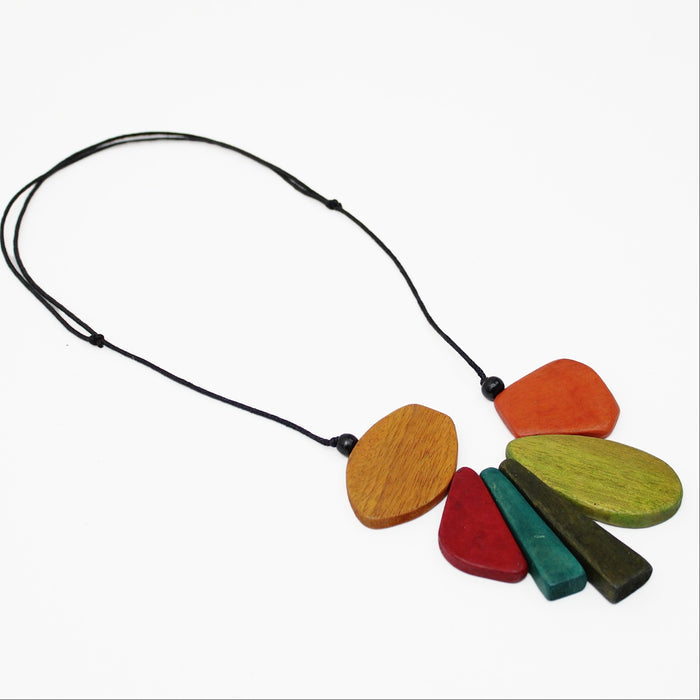 Multicolor Bib Alexis Necklace - Sylca Designs - Chunky Jewelry
