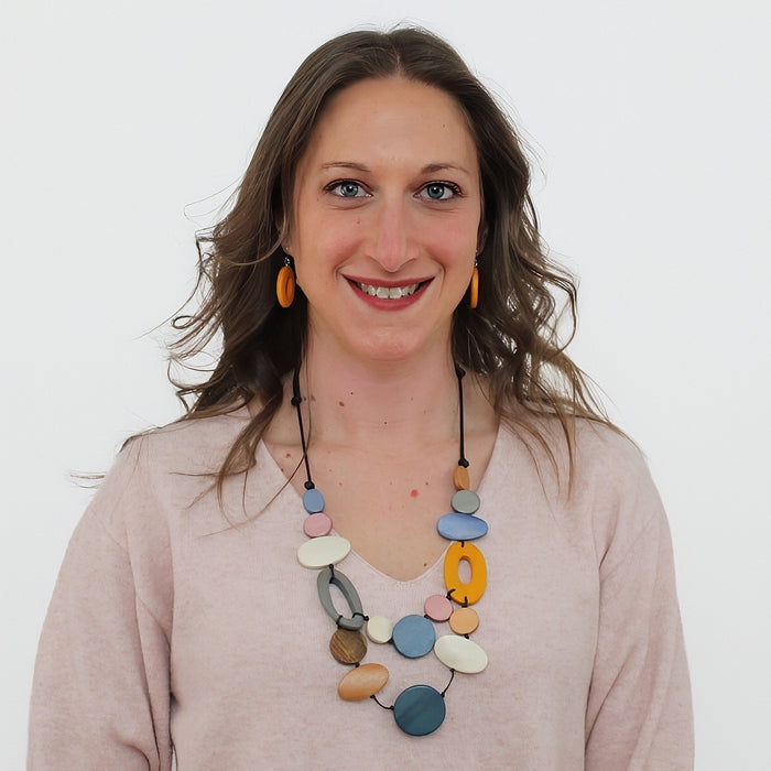 Multicolor Lara Bib Necklace - Sylca Designs - Chunky Jewelry