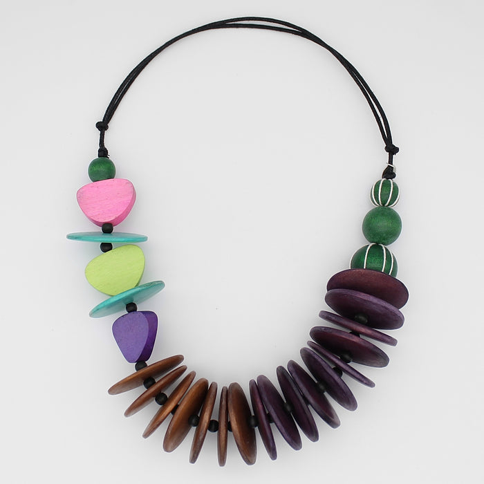 Multicolor Mixed Bead Julieta Necklace - Sylca Designs - Chunky Jewelry