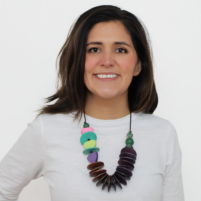 Multicolor Mixed Bead Julieta Necklace - Sylca Designs - Chunky Jewelry