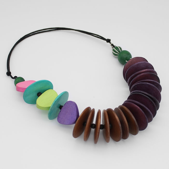 Multicolor Mixed Bead Julieta Necklace - Sylca Designs - Chunky Jewelry