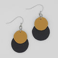 Mustard Paris Leather Earrings - Sylca Designs - Chunky Jewelry