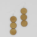 Mustard Triple Bead Kira Earring - Sylca Designs - Chunky Jewelry