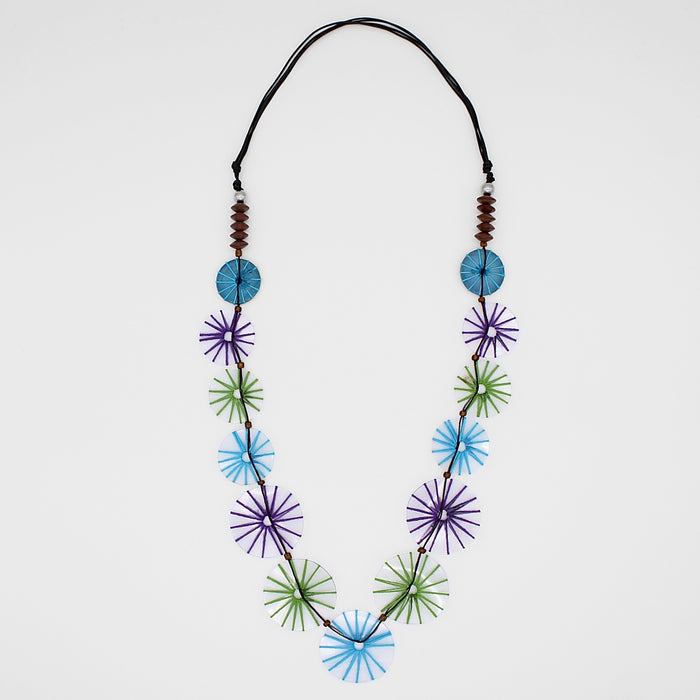 Mystic Multi Color Threaded Necklace - Sylca Designs - Chunky Jewelry