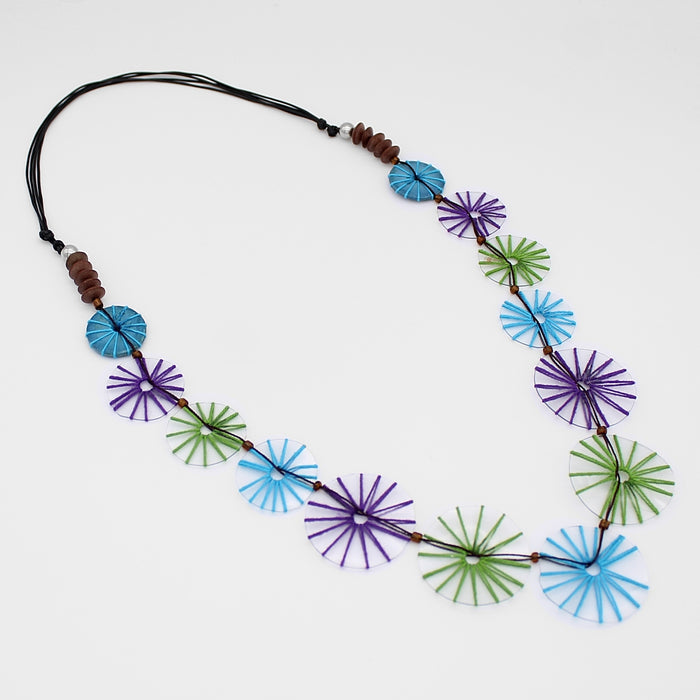 Mystic Multi Color Threaded Necklace - Sylca Designs - Chunky Jewelry